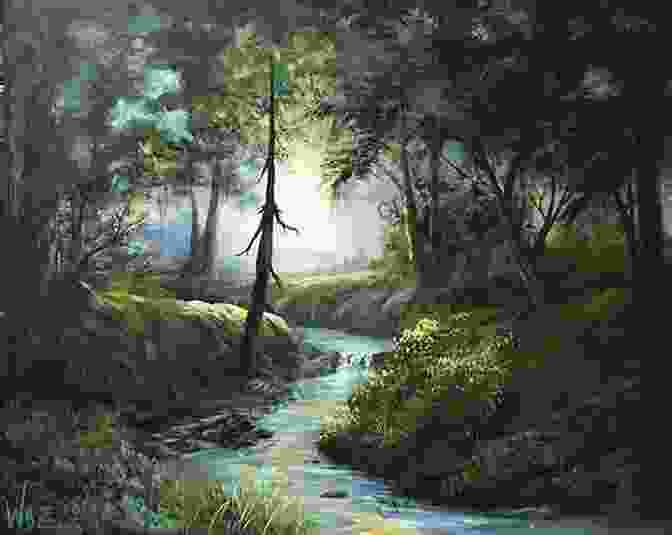 A Painting Of A River Flowing Through A Forest Walk On Water Laura Peyton Roberts