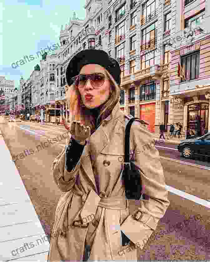 A Photograph Of A Parisian Woman Wearing A Trendy Beret, Oversized Sunglasses, And A Chic Trench Coat. The Edge Of Glory M J Parisian