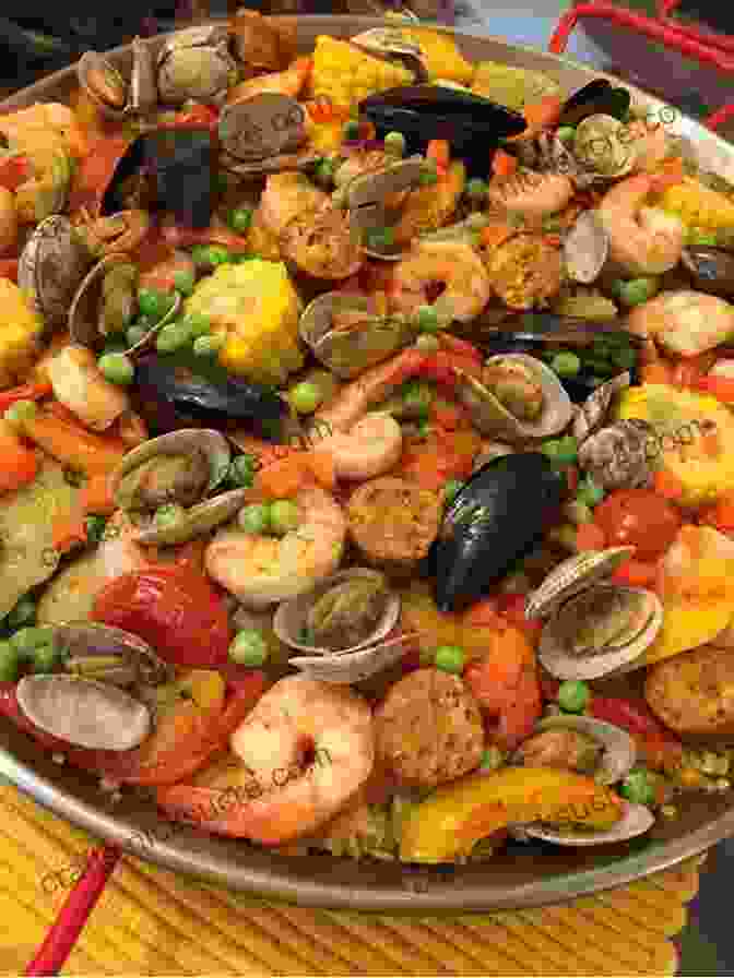 A Vibrant Paella Filled With Seafood, Meats, And Vegetables La Paella: Recipes For Delicious Spanish Rice And Noodle Dishes