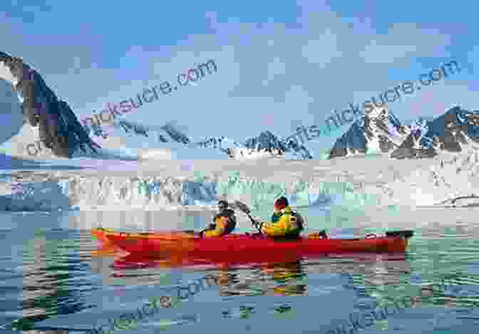 Inuit People Kayak Among Icebergs In The Arctic. Rowing To Latitude: Journeys Along The Arctic S Edge