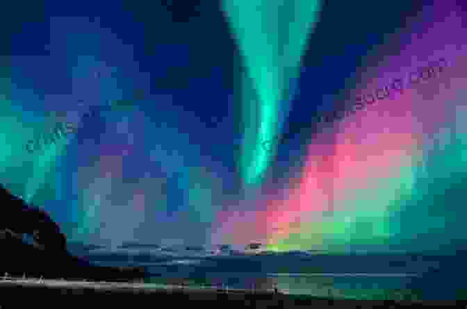 The Northern Lights Dance In Vibrant Colors Over The Arctic Landscape. Rowing To Latitude: Journeys Along The Arctic S Edge